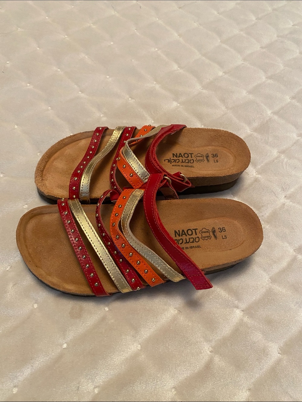 Naot Sandals Multi colored sandals ladies size 36